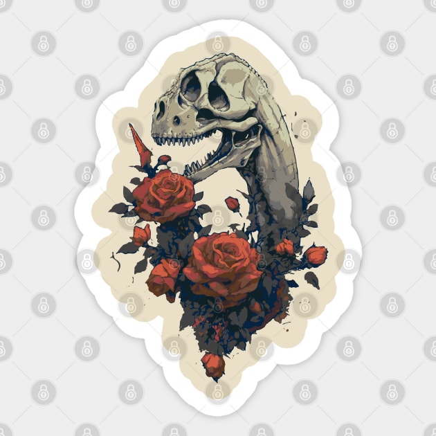 Dinosaur skull Sticker by tatadonets